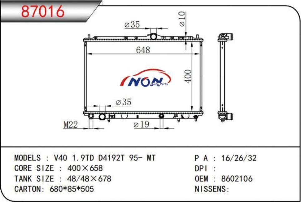 V40 1.9TD D4192T 95- MT